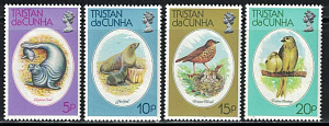 Тристан де Кунья, 1979, Морские Птицы и Звери, 4 марки